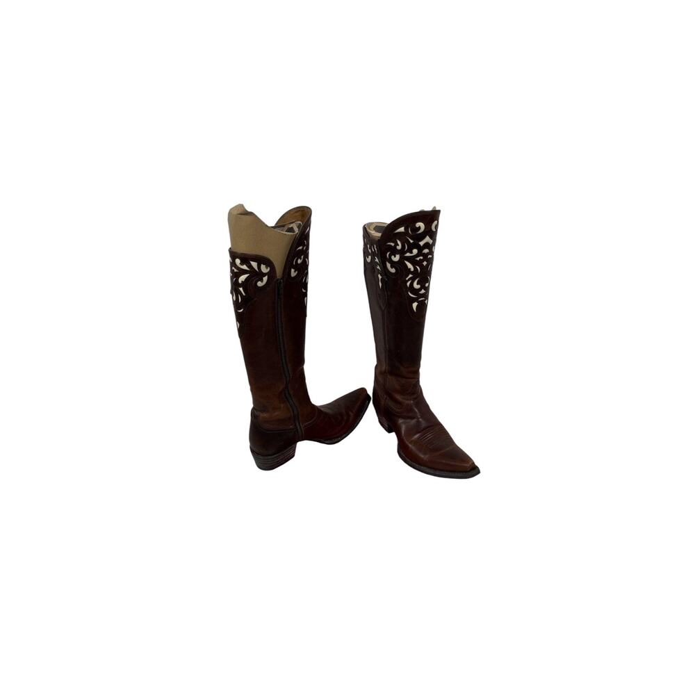 Ariat Women's Hacienda Vintage Caramel Western Boots - Picture 3 of 9